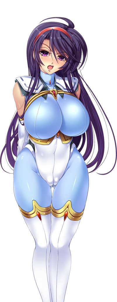 akogare_no_onee-chan_wa_choukyou_shigansha bodysuit breasts cameltoe kawaraya_a-ta large_breasts purple_eyes purple_hair skin_tight tagme tendou_mika wide_hips