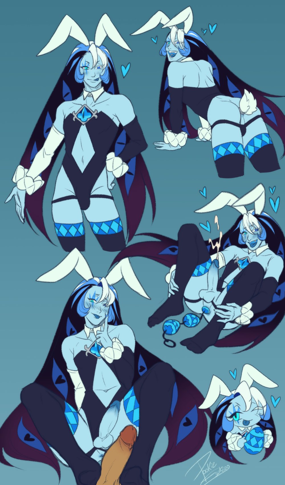 bunnysuit, cock, cookie run, cookie run kingdom, gay, male, male only, penis, shadow milk cookie