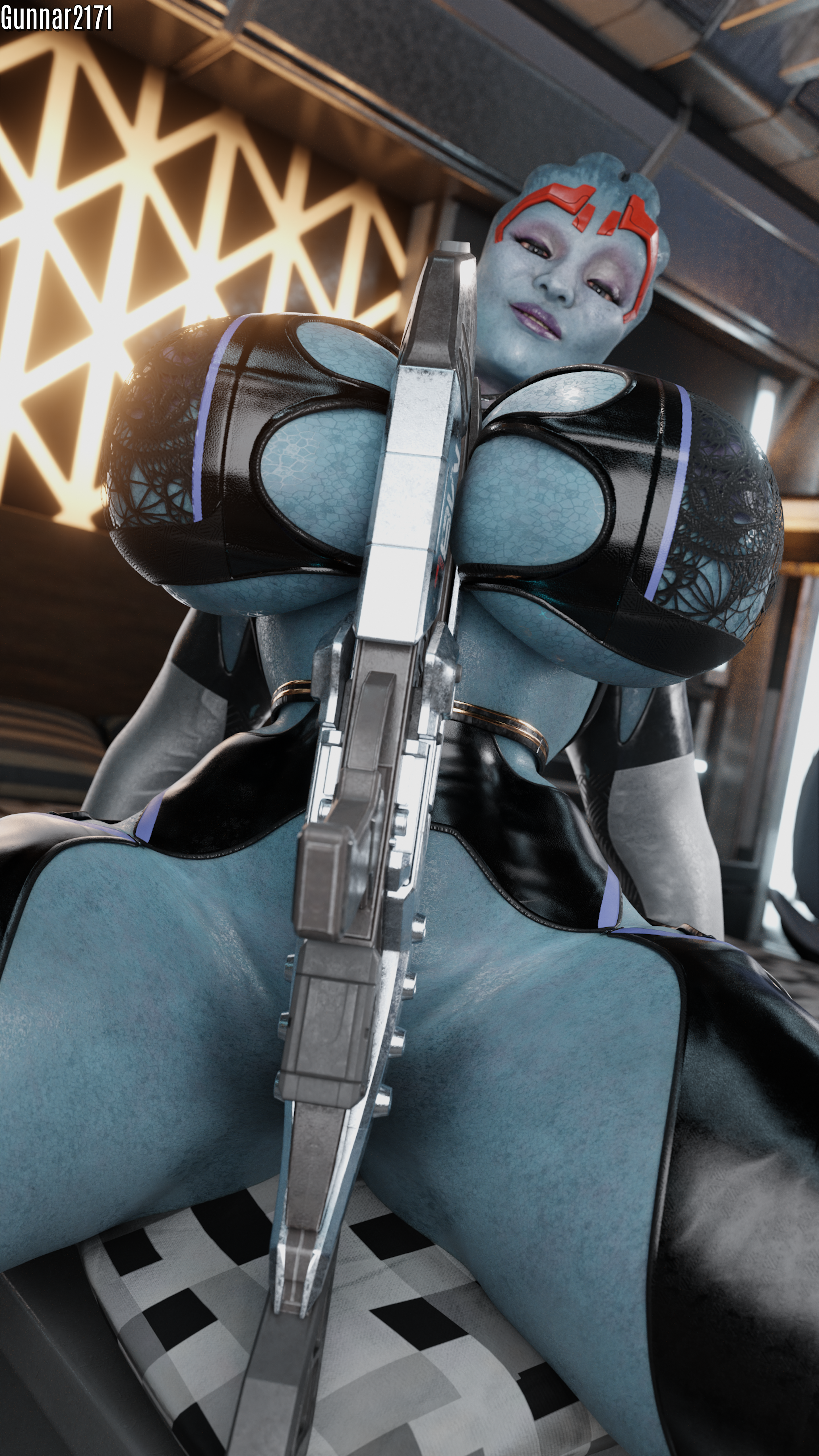 1girls, 3d, asari, athletic female, big breasts, bimbo, bioware, bolt on tits, breast implants, breasts, child bearing hips, electronic arts, enhanced breasts, fake breasts, female, female only, gunnar2171, hi res, hourglass figure, huge breasts, large breasts, looking at viewer, mass effect, portrait, samara, silicone, silicone implants, solo, standing, thick, thick hips, thick lips, thick thighs, thunder thighs, voluptuous, watermark, wide hips