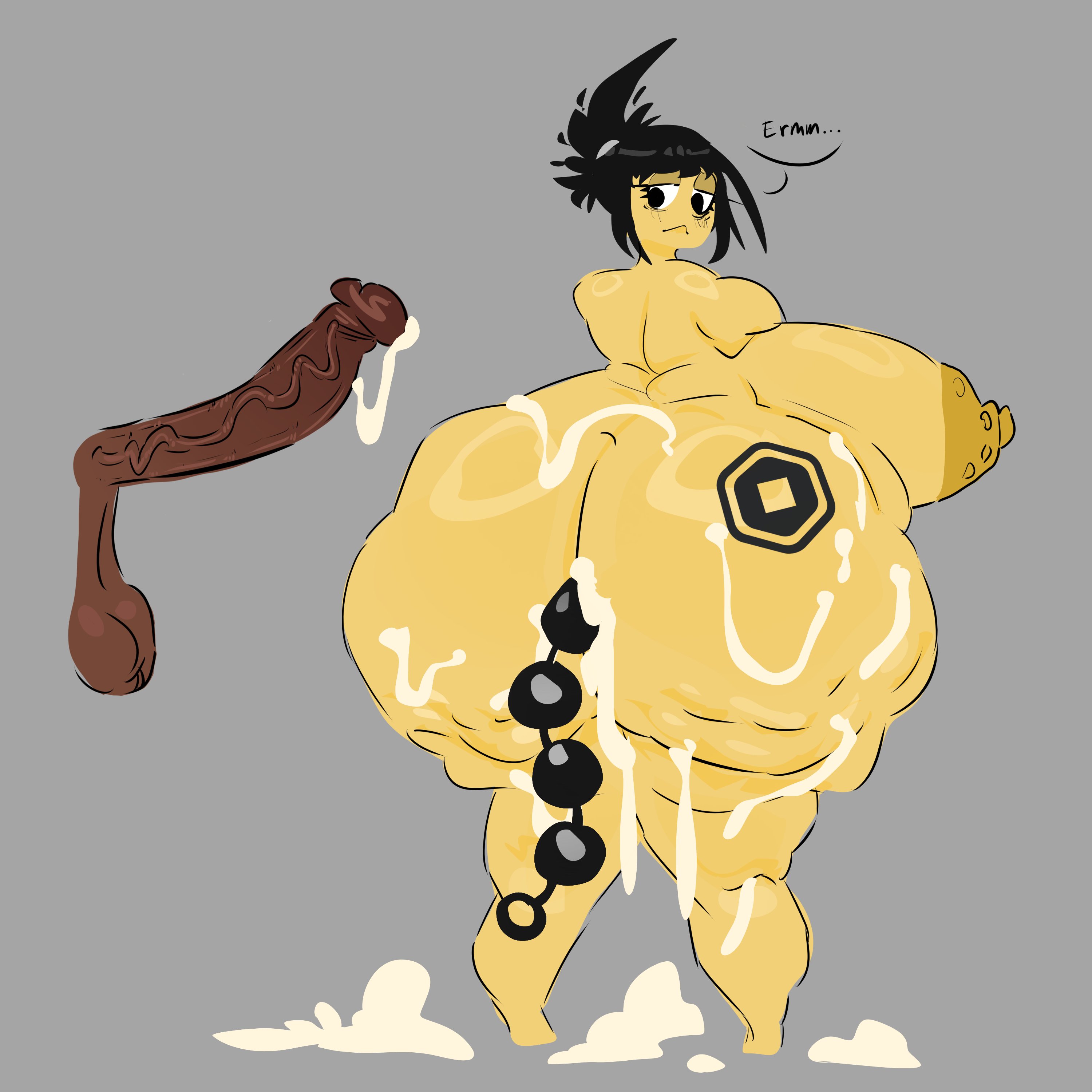 anal beads, brown penis, cellulite, cum, dark penis, greaseyhair, huge areolae, huge ass, huge breasts, huge thighs, oc, roblox, roblox avatar, robloxian, tagme, thick thighs, wide hips, yellow skin