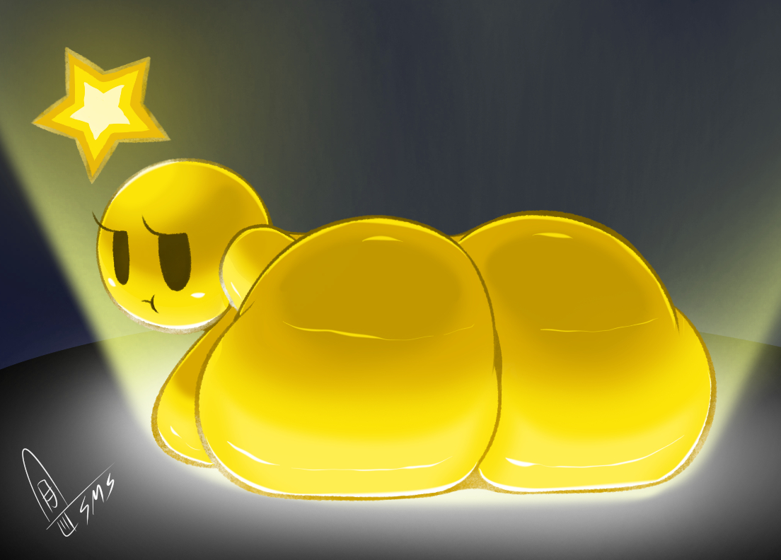 1girls, 2025, ass, ass bigger than head, ass focus, backboob, big butt, boobs, breasts, casual nudity, completely nude, female, female only, grumpy, huge ass, huge breasts, mario (series), mario and luigi (series), mario and luigi: bowser's inside story, mario and luigi: brothership, no humans, non-human, non-human only, nude, nude female, shaded, solo, solo female, star, starlow, starlow with a body, supermoonshroom, tagme, teasing, thick ass, thick thighs, wide hips, yellow body