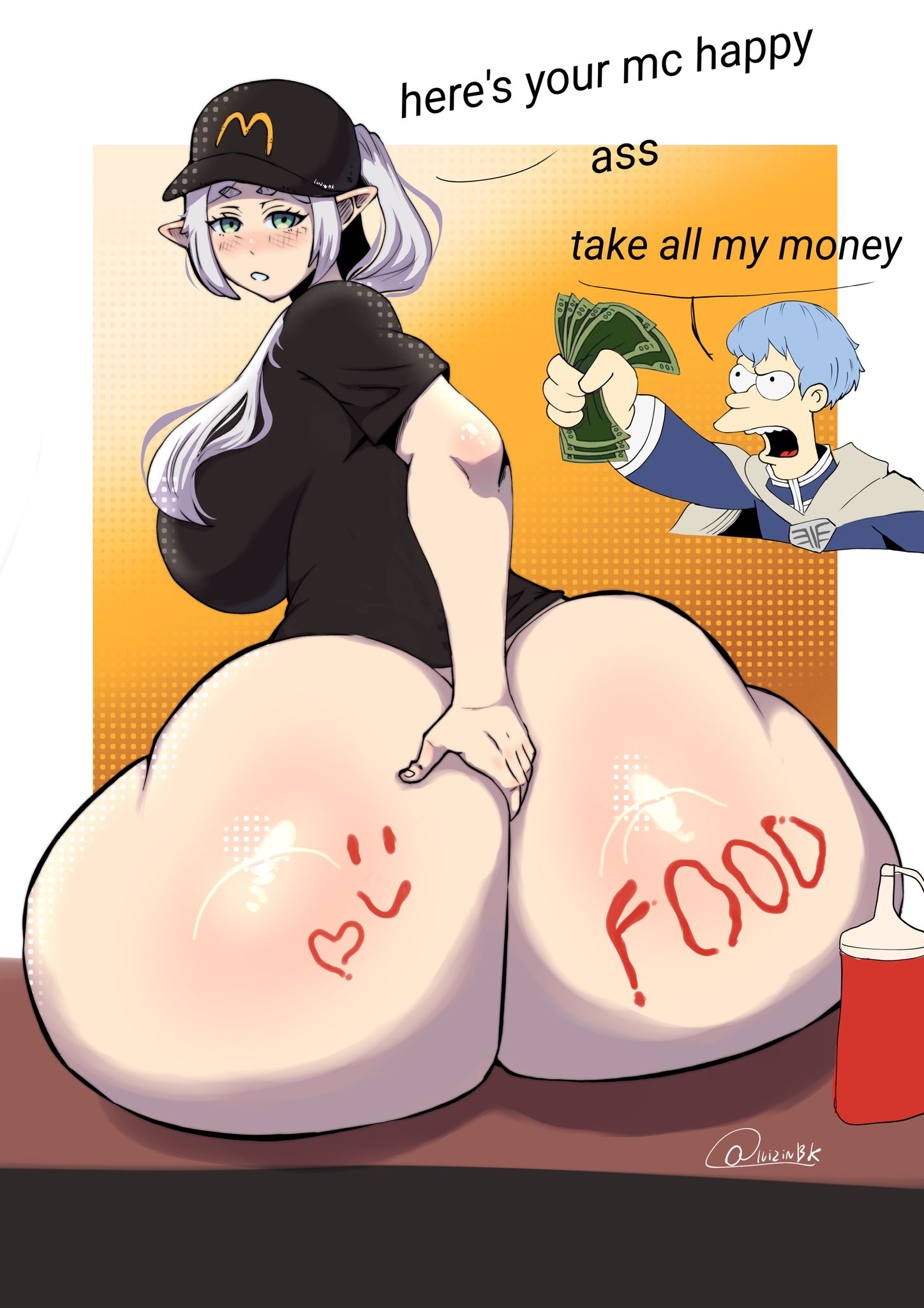 1girls, alternate breast size, ass body, big ass, big butt, breasts, female, frieren, luizinbk, sousou no frieren