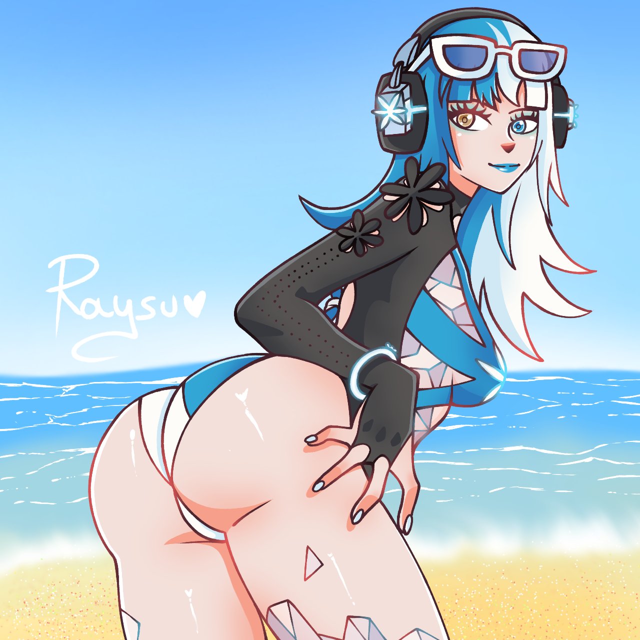 1girls, ass, big ass, female, female only, luna snow, luna snow (cool summer), luna snow (marvel rivals), marvel, marvel comics, marvel rivals, raysuro, thick thighs