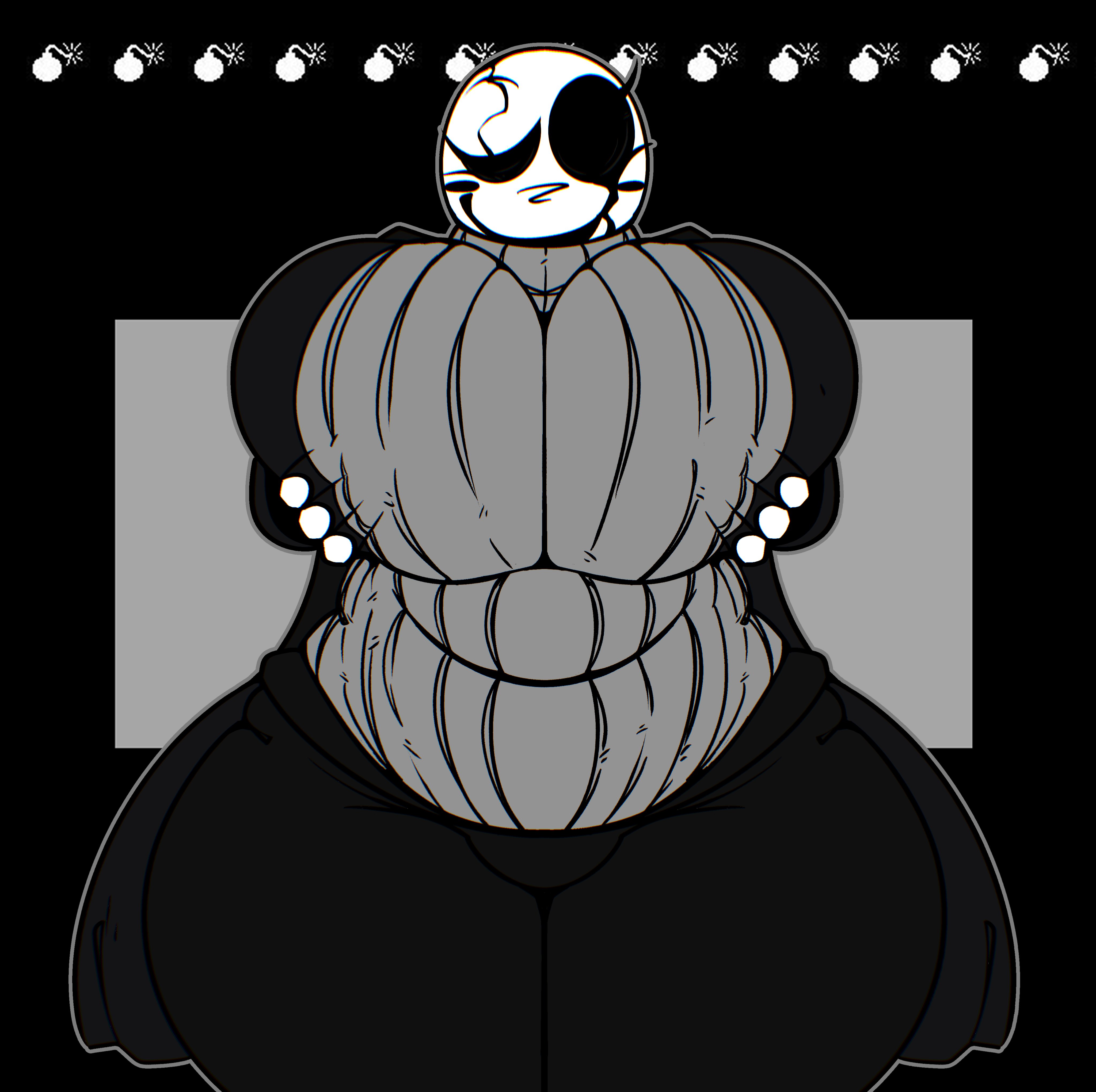 big breasts, boobs bigger than head, breasts, deltarune, fem gaster, female, gaster, grabbing breasts, grabbing own breast, huge breasts, p0verteils, poverbruheils, poverteils, rule 63, undertale, undertale (series)