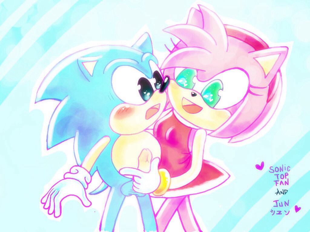 amy_rose balls becker breasts erection female flower green_eyes hedgehog love mammal nude penis sega sonic_(series) sonic_the_hedgehog sonictopfan video_games