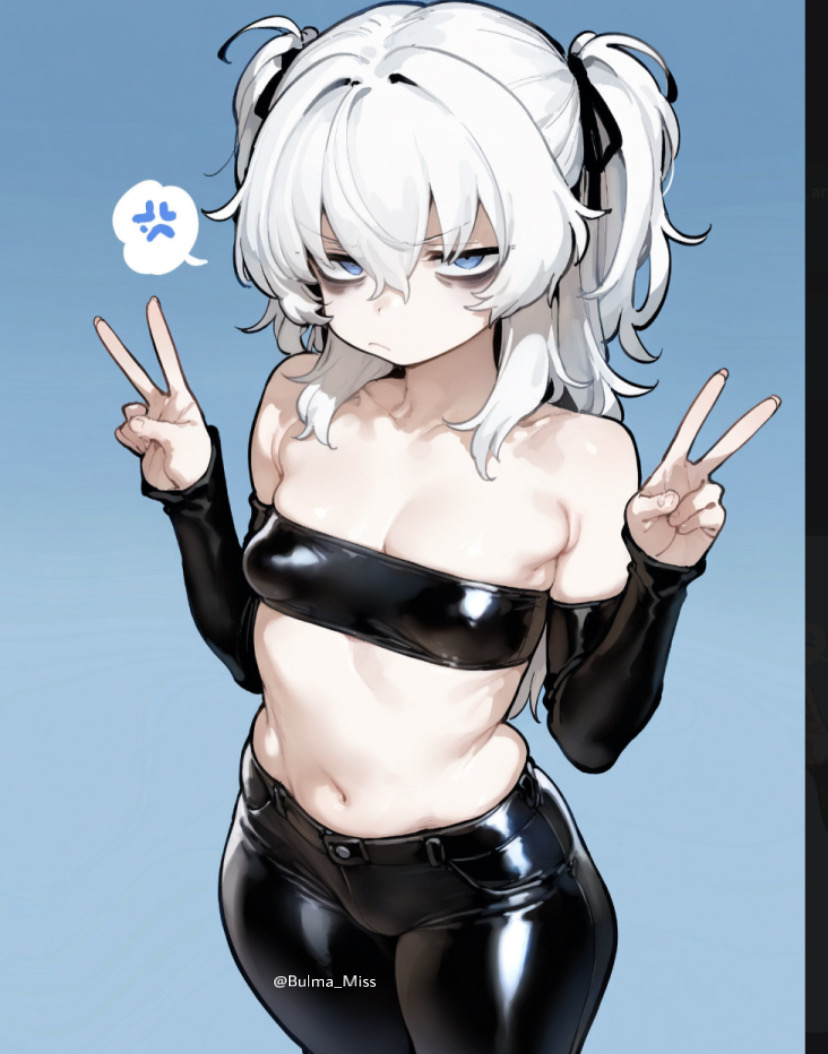 1girls, ai generated, belly button, big ass, blue eyes, camel toe, cameltoe, commission, dungeons and dragons, imminent sex, latex, latex armwear, latex clothing, latex legwear, latex pants, latex tubetop, leather, leather clothing, leather pants, lily buns, mage, oatmealdood, oblivion, oc, original, pale-skinned female, shiny clothes, shortstack, skin tight, skyrim, small breasts, solo female, submissive, submissive female, suggestive look, the elder scrolls, thick ass, thick thighs, tube top, tubetop, twintails, white hair