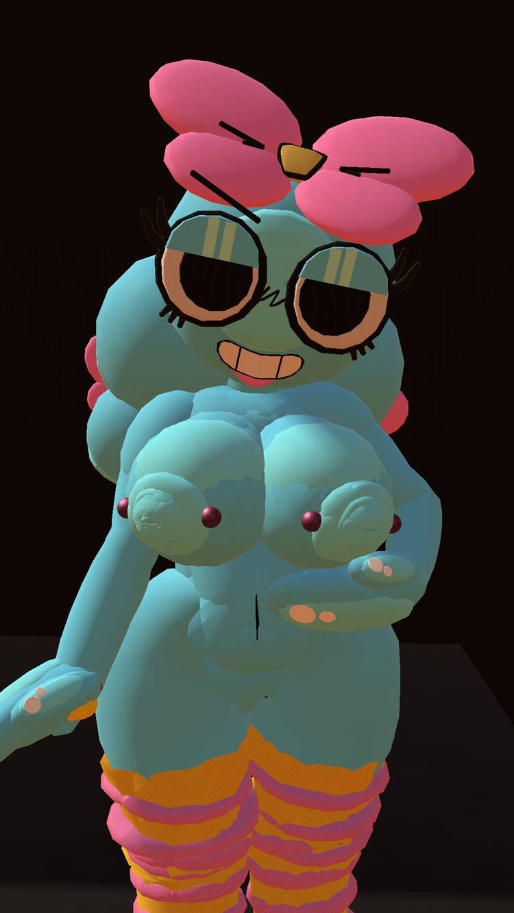 3d, 3d (artwork), big breasts, big titties, boob piercings, boobs out, breast piercings, breasts, breasts out, dandy's world, hand on boob, hand on boobs, hand on breast, hand on tits, inverted nipples, large boobs, large breasts, large tits, large titties, naked, naked boobs, naked breasts, naked tits, nude, nude breasts, nude tits, pierced nipples, piercing, piercings, poppy (dandy's world), purple piercing, rec room, remake, seductive, seductive look, tits out, titties, titties out