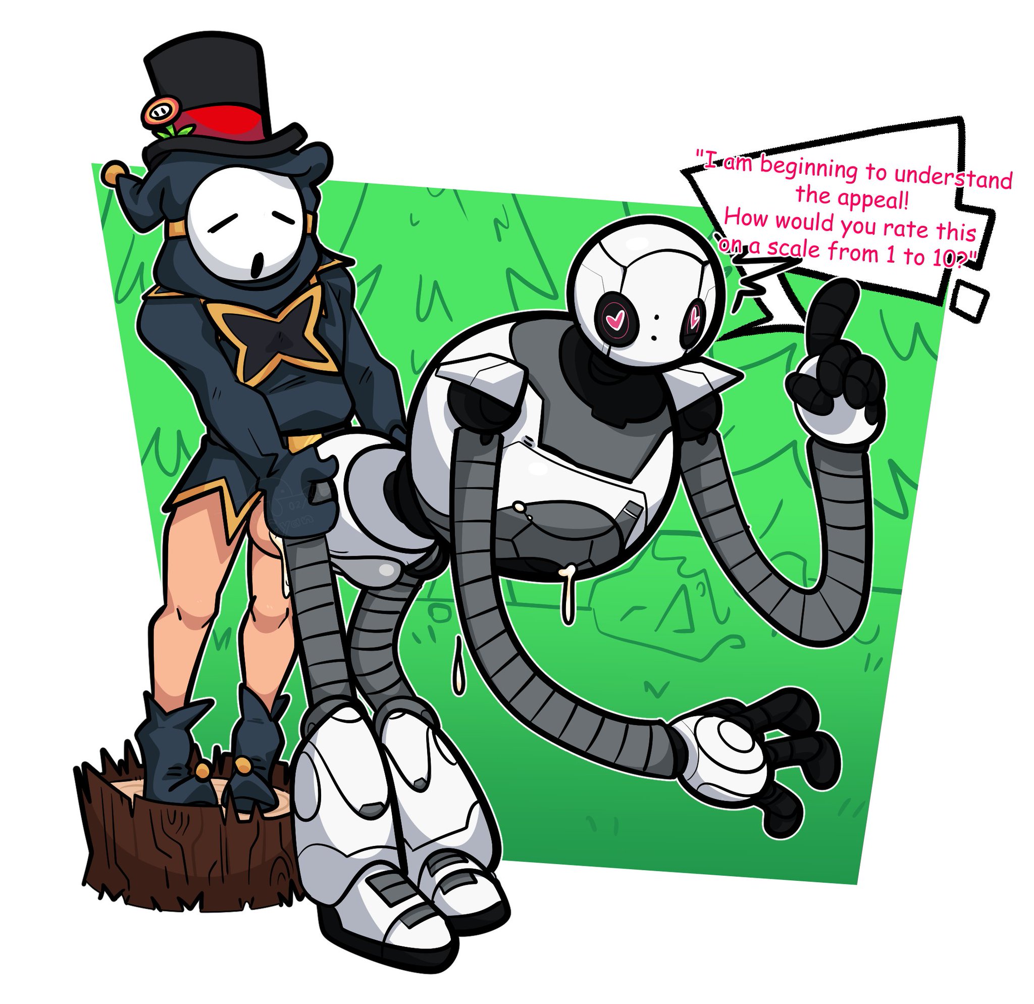 anti groove, breeding, cum, cum drip, cum dripping, cum in pussy, cum inside, cum leaking, cum on body, cum overflow, impregnation, robot, robot pussy, roz (the wild robot), shy guy, size difference, tagme, the wild robot