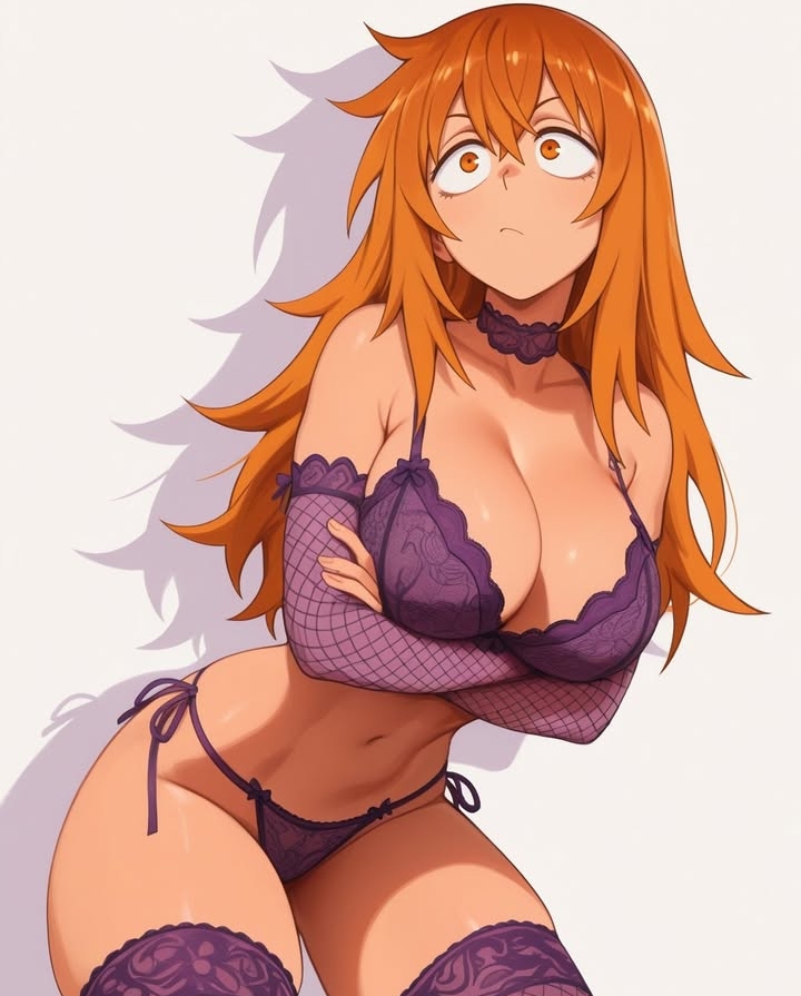 ai generated, ass, big ass, big breasts, breasts, female, gamo-chan, orange hair, please don't bully me, nagatoro