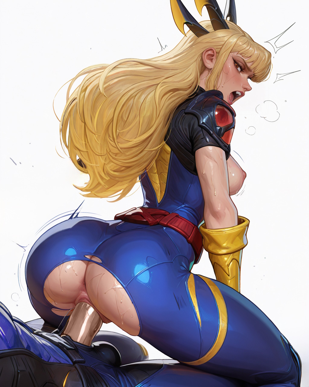 ai generated, ass, bangs, big ass, big breasts, blonde female, blonde hair, breasts, demon, demon girl, emo, female, goth, goth girl, magik (illyana rasputin), magik (marvel rivals), magik (retro x-uniform), marvel, marvel comics, marvel rivals, mutant, mutant (marvel), penguih, russian, russian female