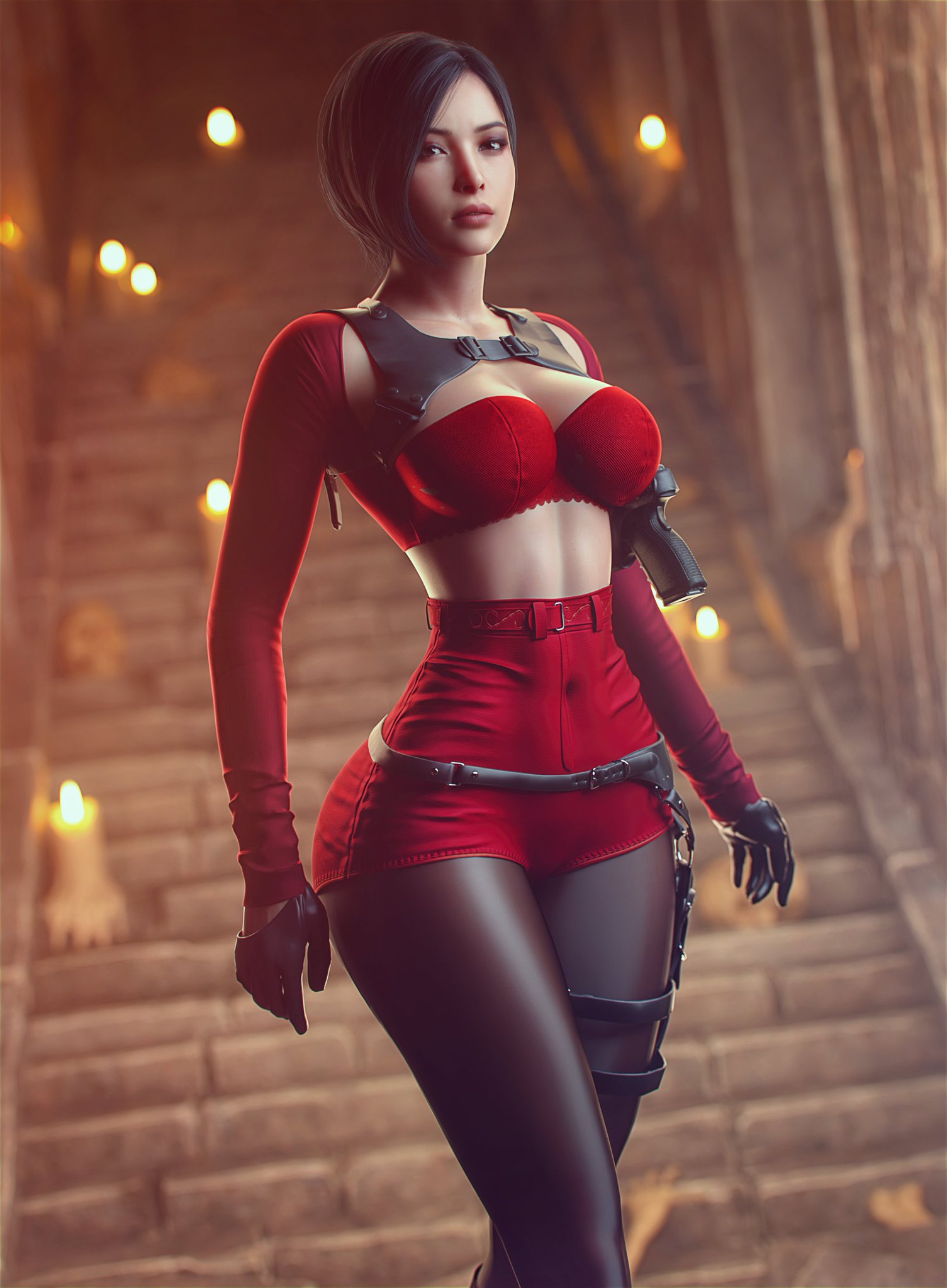 1girls, 3d, ada wong, ass, big ass, big breasts, black gloves, breasts, bust, busty, capcom, curvaceous, curvy, curvy figure, female, gloves, hips, huge ass, huge breasts, large ass, large breasts, leather gloves, light skin, light-skinned female, mature, mature female, noahgraphicz, resident evil, resident evil 2, resident evil 4, slim waist, thick, thick hips, thick legs, thick thighs, thighs, voluptuous, waist, wide hips