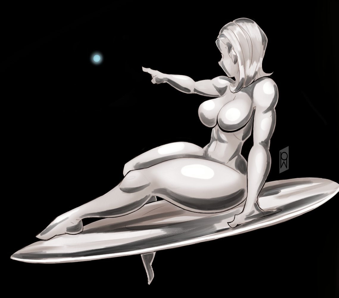 1girls, alien, alien girl, alien humanoid, ass, big ass, big breasts, big thighs, breasts, bust, busty, casual, chest, curvaceous, curvy, curvy figure, digital media (artwork), fantastic four, fantastic four: first steps, female, hips, hourglass figure, huge ass, huge breasts, huge thighs, humanoid, large ass, large breasts, large thighs, legs, marvel, marvel cinematic universe, marvel comics, mature, mature female, nudist, rule 63, shalla-bal, shameless, silver body, silver skin, silver surfer, silver surfer (shalla-bal), silver-skinned female, slim waist, thick, thick hips, thick legs, thick thighs, thighs, tomphelippe, voluptuous, waist, wide hips, wide thighs, zenn-lavian