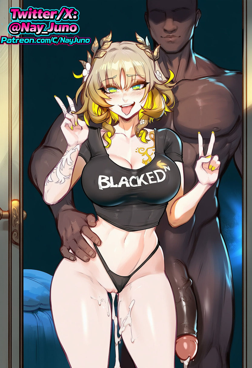 1boy, 1boy1girl, 1girl, 1girl1boy, 1girls, after sex, aglaea (honkai: star rail), ai assisted, ai generated, blacked, blacked asian, blacked clothing, blacked female, cheating, cuckold, cuckold pov, cuckolding, dark skin, dark-skinned male, honkai (series), honkai: star rail, hoyoverse, mihoyo, nay juno, netorare, ntr, sexy, sexy pose, snowbunny