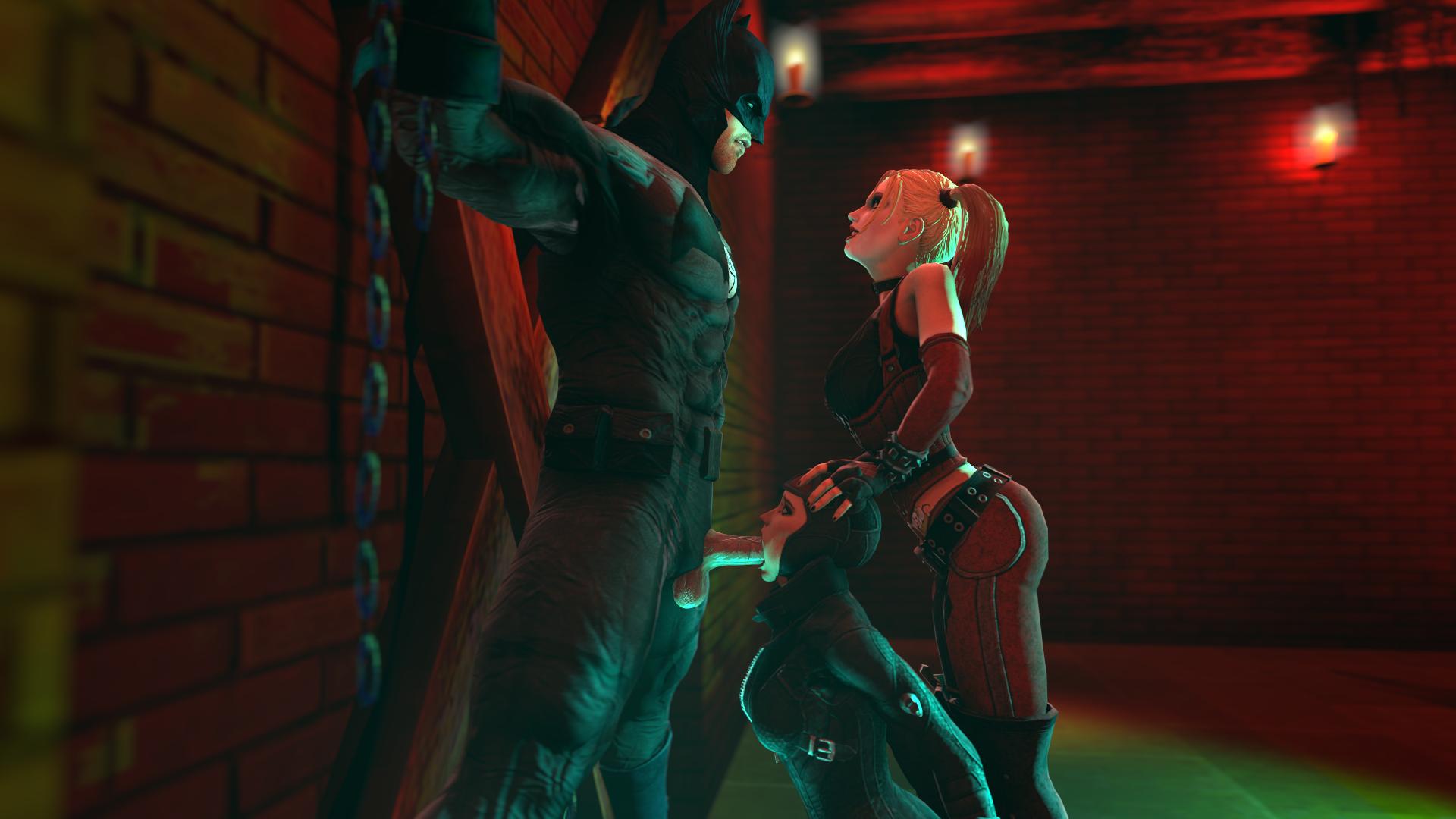 1boy, 2girls, 3d, artist request, balls, batman, batman (bruce wayne), batman (series), batman: arkham city, batman: arkham origins, bondage, boy rape, bruce wayne, catwoman, catwoman (arkham city), catwoman (arkham), chains, choker, clothed sex, dc, dc comics, fellatio, female, female rapist, femdom, forced oral, garry's mod, hand on head, harley quinn, harley quinn (arkham city), harley quinn (arkham), human, male, male rape victim, malesub, oral, penis, rape, restrained, reverse forced oral, selina kyle, sex, straight, testicles, threesome