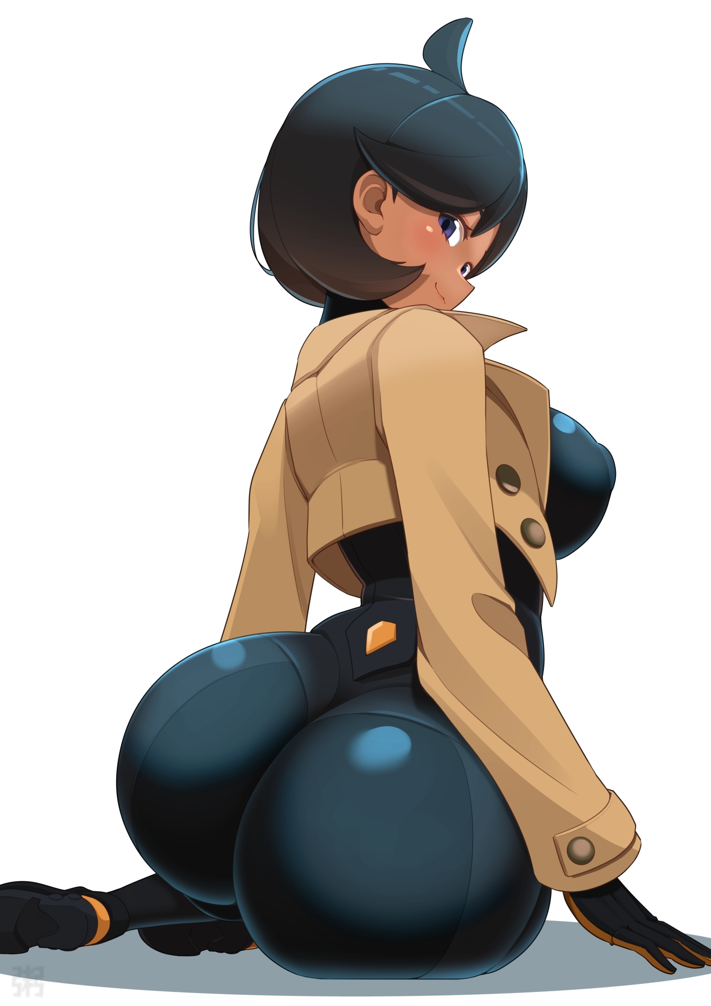 1girls, ass, big ass, big boobs, big breasts, big butt, bodysuit, boobs, breasts, chilledporridge, clothed, clothed female, emma (pokemon legends: z-a), emma (pokemon), female, female focus, female only, game freak, jacket, large ass, large boobs, large breasts, large butt, matiere (pokemon legends: z-a), matiere (pokemon), nintendo, pokemon, pokemon legends: z-a, solo, solo female, solo focus, tomboyish