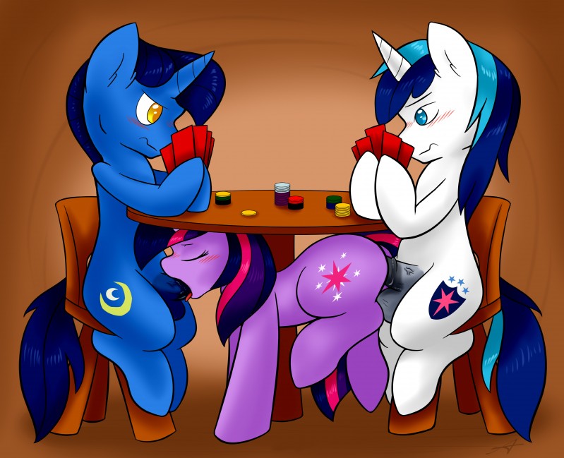 ambris blue_eyes blush brother brother_and_sister card_game chairs father_and_daughter friendship_is_magic incest my_little_pony nervous_expression night_light_(mlp) oral poker poker_chips shining_armor_(mlp) sister table tagme twilight_sparkle_(mlp) vaginal_penetration yellow_eyes