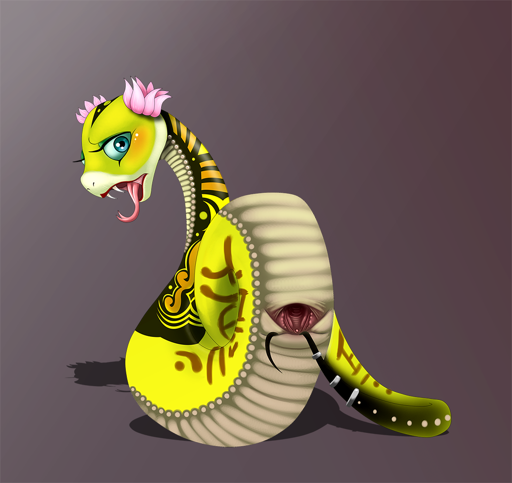 1girls coffe female feral kung_fu_panda master_viper reptile scalie snake