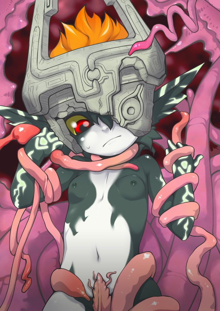 blush breasts female imp imp_midna j7w midna nintendo nude red_eyes solo tentacle the_legend_of_zelda twilight_princess video_games