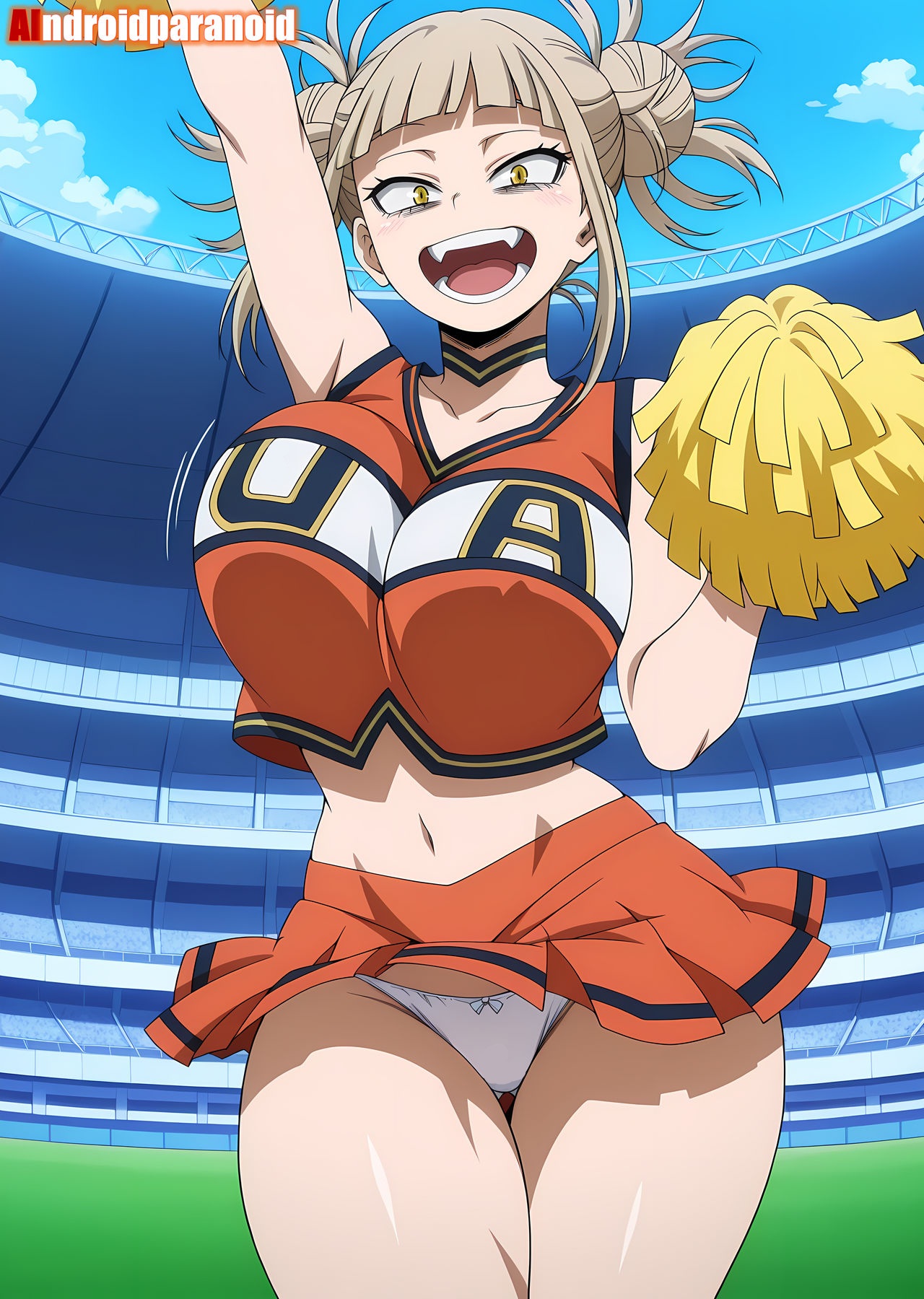 1girls, ai generated, aindroidparanoid, ass, big ass, big breasts, big butt, blonde hair, blonde-haired female, boku no hero academia, breasts, busty, cheerleader, cheerleader uniform, curvy, cute, fat ass, female, female only, hair, hi res, himiko toga, hips, huge ass, huge breasts, human, large ass, large breasts, legs, my hero academia, narrow waist, panties, slim waist, tagme, thick ass, thick thighs, toga himiko, voluptuous, waist, wide hips