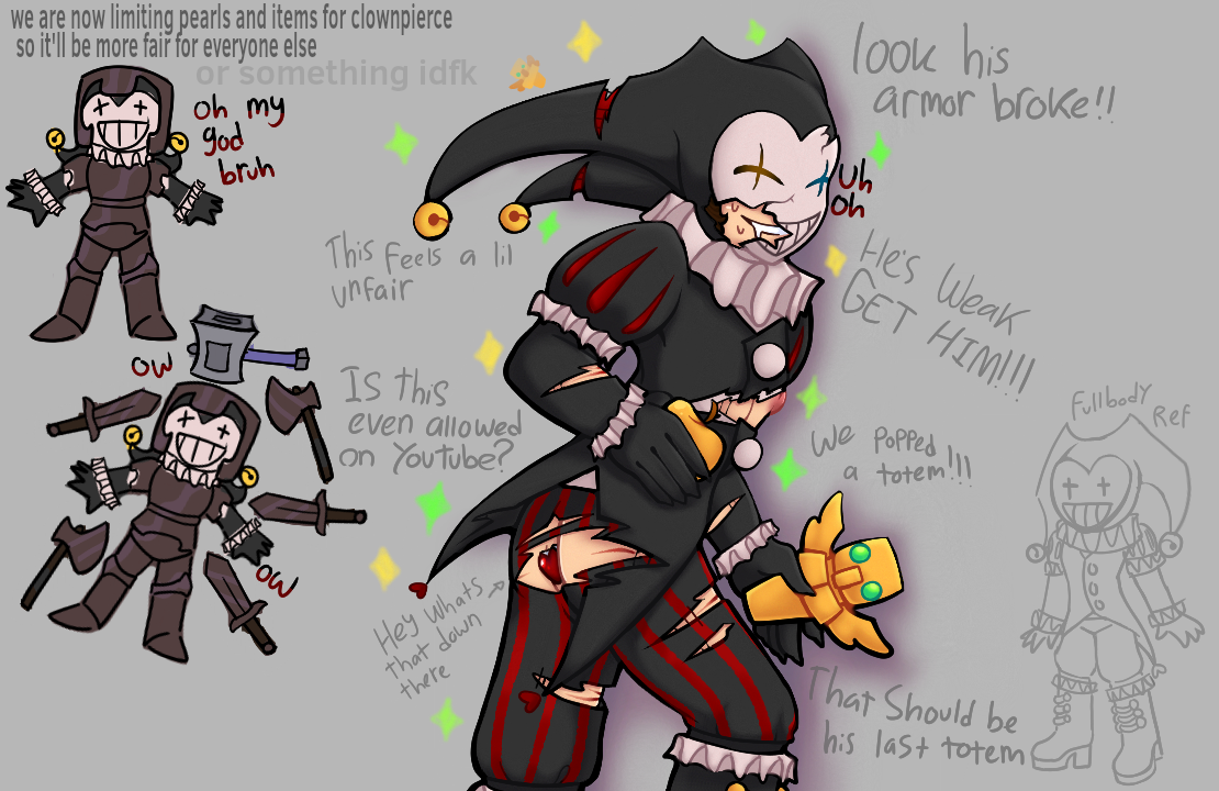 1boy, anonymous artist, armor, ass, ass focus, bell, boots, buttplug, buttplug in ass, clown, clownpierce, color, cracked mask, cuts, defeated, english text, fooledclown, fooledclown (artist), frills, golden apple, grey background, jester, jester cap, jester hat, jester outfit, lifesteal smp, light skin, light-skinned male, looking at viewer, looking back, mask, mcyt, minecraft, minecraft youtubers, ripped clothing, ripped pants, running, self upload, sex toy, simple background, smile, sweat, sweatdrop, tagme, text, torn clothes, torn pants, totem of undying, twitch, twitch streamer, twitch.tv, twitter, twitter username, unstable universe, weapon, wounded, youtube, youtuber, youtubers