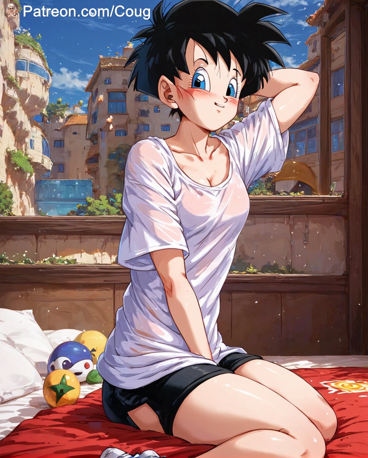 1girls ai_generated cougwe dragon_ball_z stable_diffusion videl