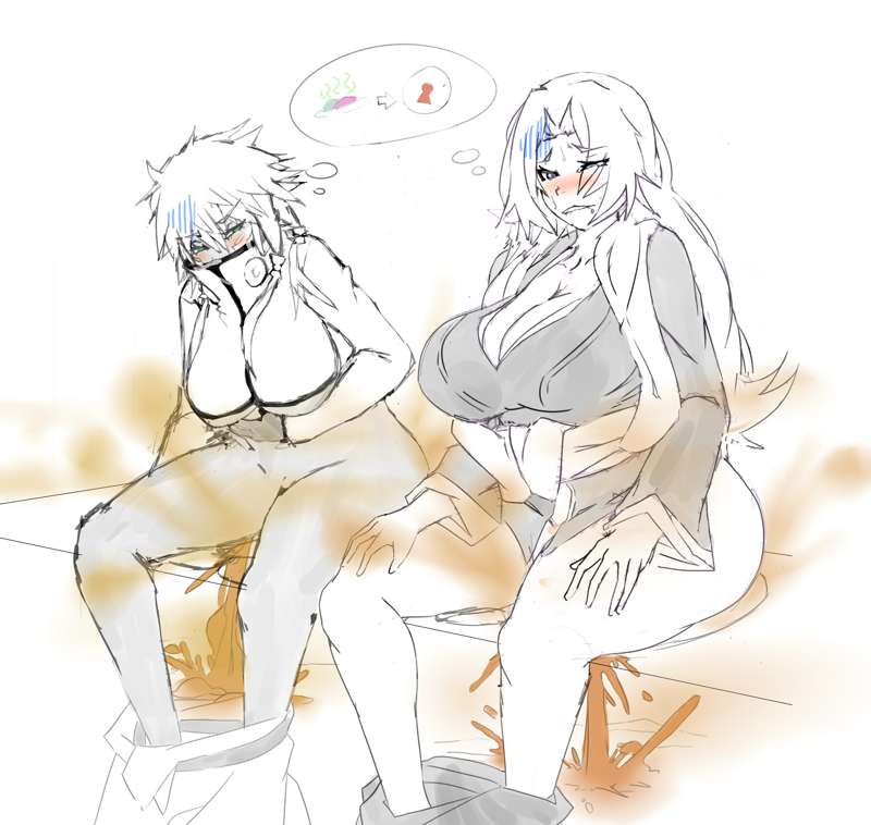 bleach, diarrhea, fart, female, lazei, liquid feces, matsumoto rangiku, scat, tia harribel