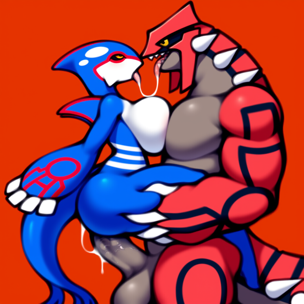 1boy 1boy1girl 1girls after_kiss ai_generated anthro anthro_on_anthro anthro_only anthrofied black_sclera blue_body blue_skin body_markings breasts cetacean cold_shrike dinosaur duo enemies_to_lovers female fins game_freak grey_body grey_skin groudon interspecies kissing kyogre legendary_pokemon male male/female marine monster monster_cock nintendo novelai penetration penis penis_in_pussy pokemon pokemon_(species) pokemon_rse pokemorph pussy red_background red_body red_skin reptile rivals saliva saliva_trail scales scalie self_upload sex simple_background spikes stand_and_carry_position standing standing_sex tail tongue tongue_out two_tone_body vaginal_penetration whale white_body white_skin yellow_eyes