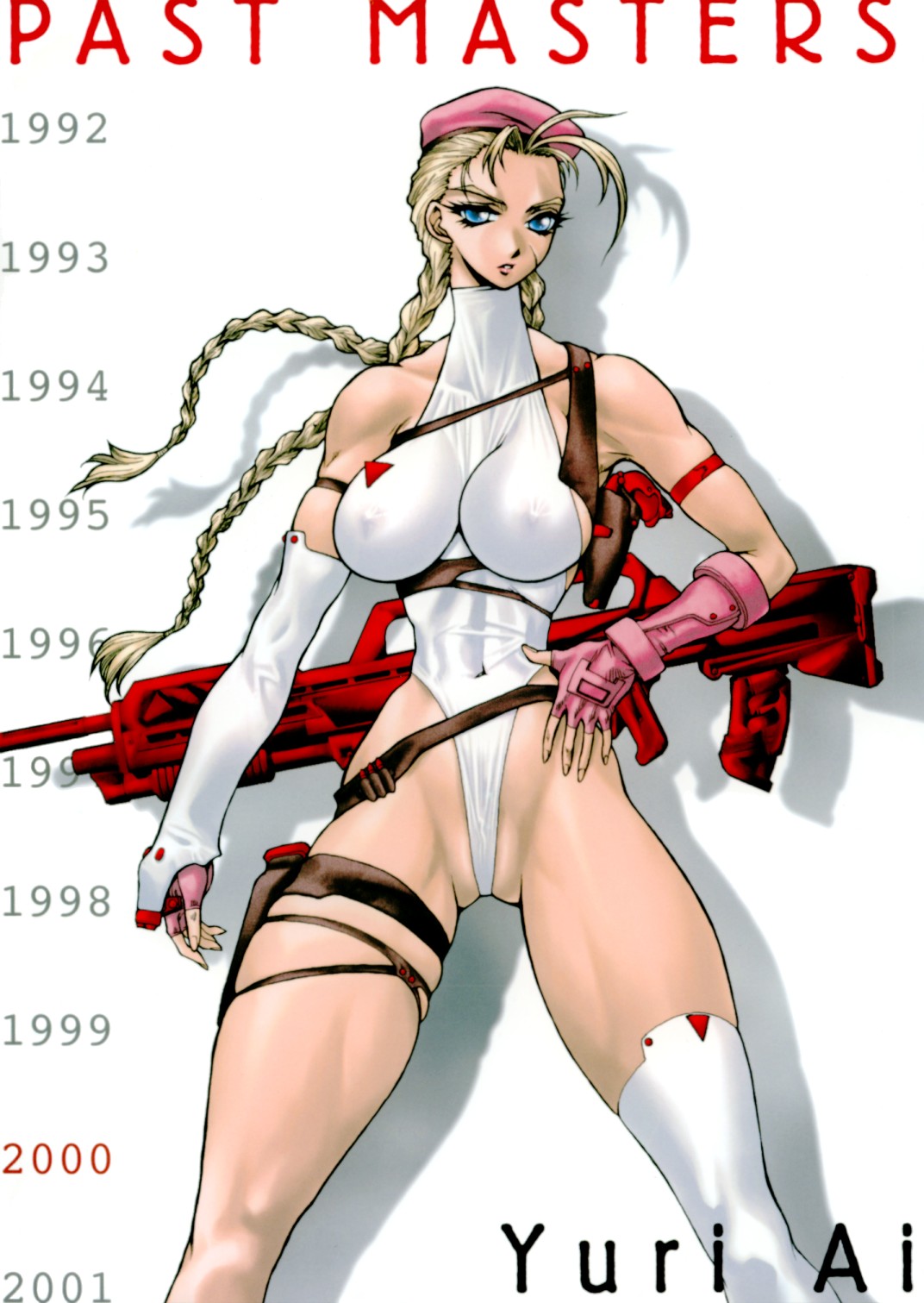 00s 2000 2000s breasts cammy_white capcom female female_only gun human solo straight_hair street_fighter weapon yuri-ai