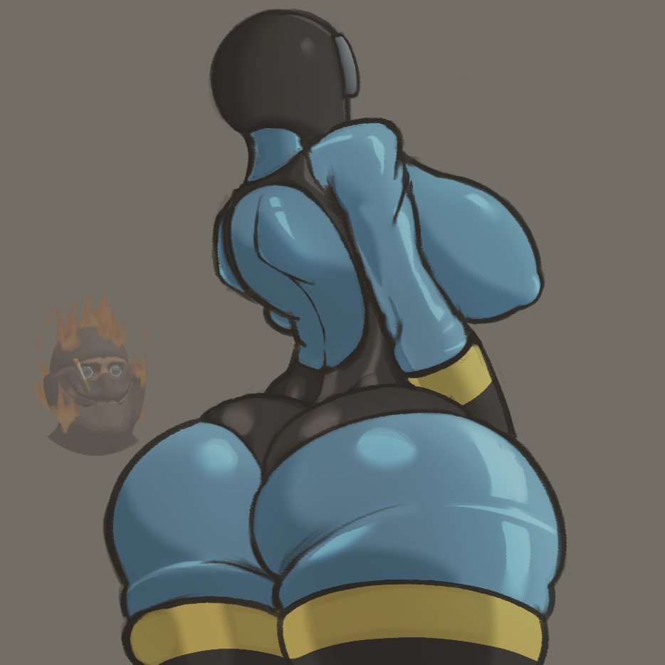 1girls, 2020s, 2025, 3d, 5 fingers, ass, big ass, big breasts, big thighs, blue latex, bodysuit, bottom heavy, breasts, child bearing hips, clothing, curvy, curvy body, curvy female, curvy figure, dugdog, eyelashes, female, female focus, female only, fempyro, fully clothed, giant ass, gloves, hi res, highres, hips, huge ass, large ass, large breasts, large thighs, latex, latex gloves, latex suit, low-angle view, neon sign, pyro, round ass, rule 63, slim waist, solo, solo female, solo focus, team fortress 2, thick thighs, thighs, valve, weapon, wide hips