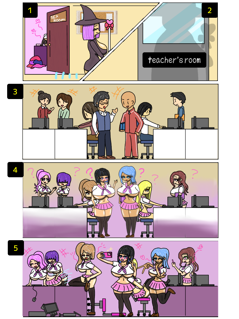 big_breasts bimbo bimbofication bimbofied black_hair blonde_hair blue_hair bob_cut brain_drain brainwashed brainwashing brat bratty breast_expansion breasts_bigger_than_head brown_hair color comic dumb dumbification forced_transformation gender_transformation genderswap_(mtf) girls girly gyaru gyaru_gal gyarufication gyarufied hair_covering_eye huge_breasts identity_death intelligence_drain intelligence_loss iq_loss lesbian_sex long_hair male_to_female massive_breasts masturbation mental_transformation mind_control miniskirt multiple_girls orgy orgy_sex original original_character pantyhose peace_sign personality_change photo pink_hair ponytail purple_hair rubbing_pussy school_girl school_uniform schoolgirl senpuki14 sex sexually_suggestive short_hair simple_shading slutty_clothes slutty_pose straight_hair stupid teacher teacher_and_student thick_thighs thighhighs thighs tight_clothing tight_fit transformation wardrobe_malfunction witch witch_costume witch_hat yuri