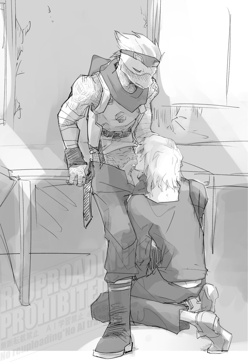 blowjob dressed gay iguchi_shuuichi lizzard my_hero_academia oral reptile shigaraki_tomura shuichi_iguchi spinner_(my_hero_academia) sucking_penis tomura_shigaraki white_hair yaoi