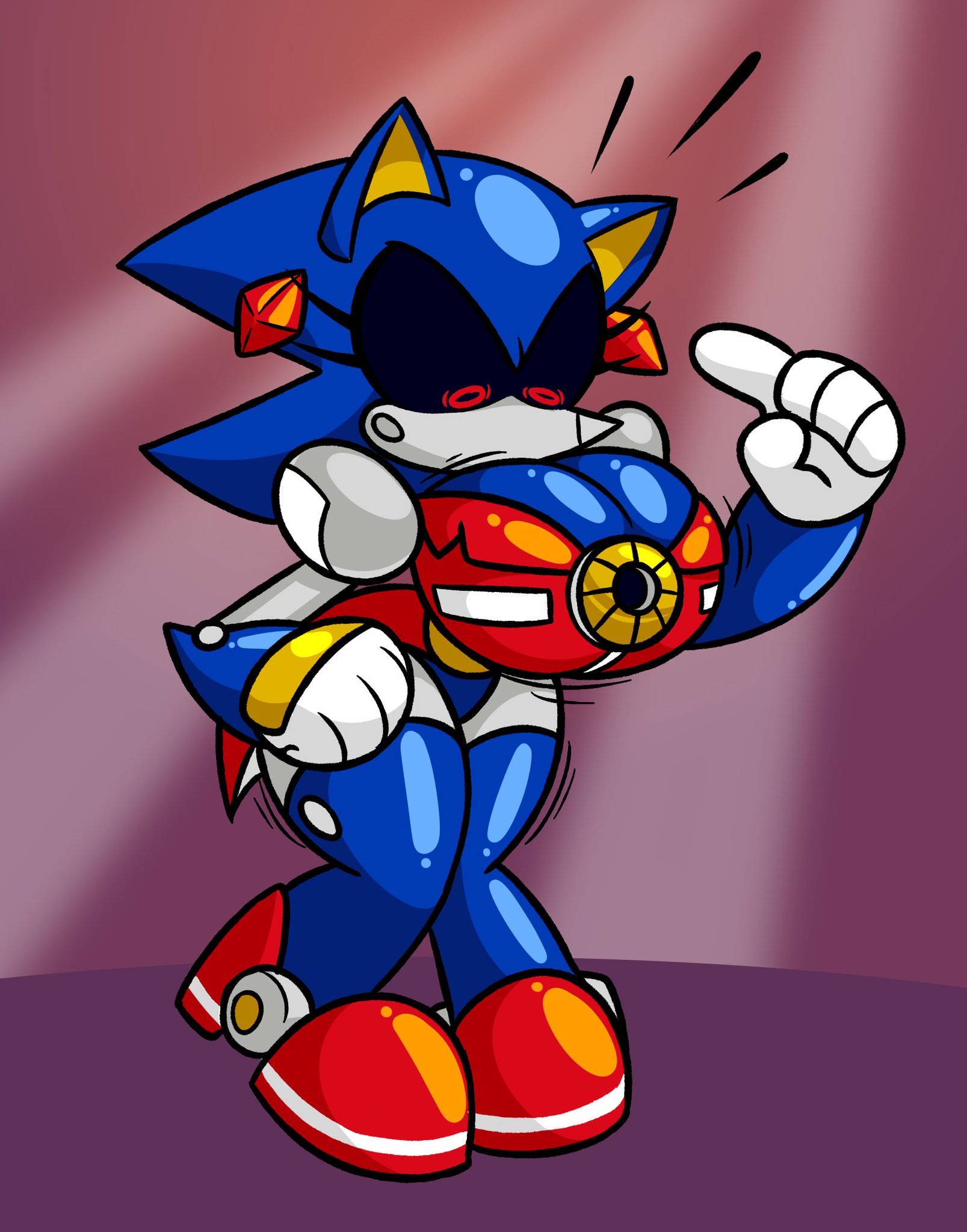 big breasts, breasts, female, frost-lock, metal sonic, robot girl, rule 63, sonic (series), suprised, thick thighs