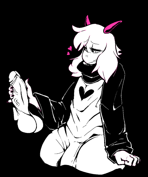 2boys anonymous_male anthro baggy_clothing balls black_and_white bulge bulge_through_clothing bulge_under_clothes caprine clothed clothing deltarune disembodied_penis dress femboy fluffy goat half-closed_eyes handjob heart horns humanoid_penis male male_only monochrome nkwaru oversized_clothes painted_nails penis penis_under_clothes penis_under_dress pinky_out ralsei robe scarf smile smiling thick_thighs touching_penis