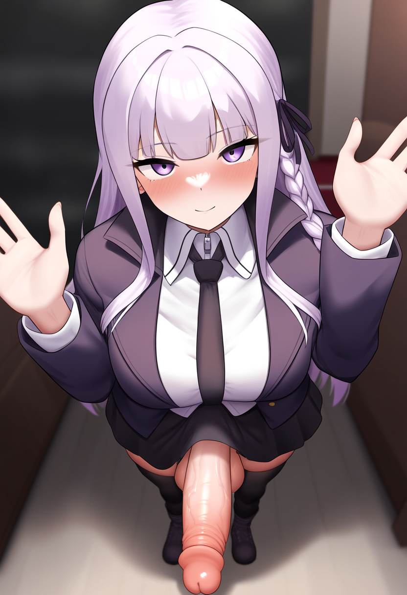 1futa 1futanari ai_generated background bare_hands big_balls big_cock big_dick big_penis blush blush blushing_at_viewer blushing_female boots danganronpa danganronpa:_trigger_happy_havoc erect_penis erection futanari huge_balls huge_cock huge_cock huge_cock hung_futanari kirigiri_kyoko kirigiri_kyouko large_balls large_cock large_dick large_penis looking_at_viewer novelai pale-skinned_female pale-skinned_futanari pale_skin penis penis_out penis_under_skirt pov purple_eyes purple_hair school_uniform smile smiling smiling_at_viewer stable_diffusion uzirunthecity