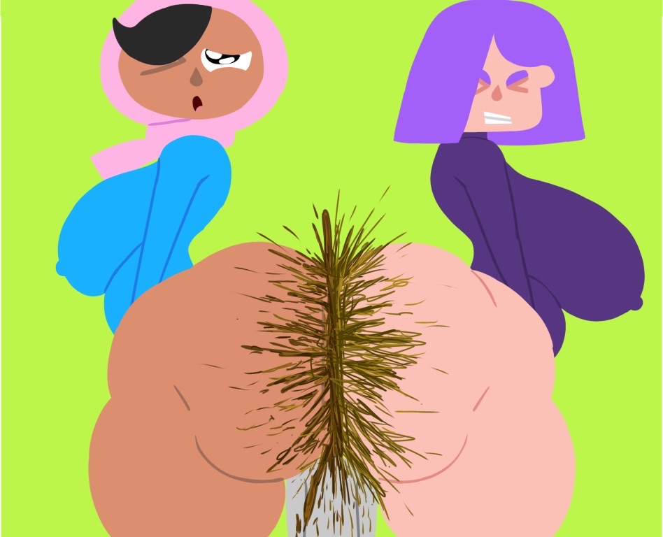 2girls anon ass_sandwich big_ass big_breasts bottomless duolingo facesitting goth goth_girl hijab huge_ass lily_(duolingo) pooping scat scatplay shitting shitting_on_face unknown_artist zari_(duolingo)