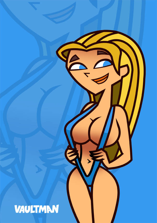 blonde_hair large_breasts lindsay_(tdi) slingshot_swimsuit swimsuit total_drama_island vaultman