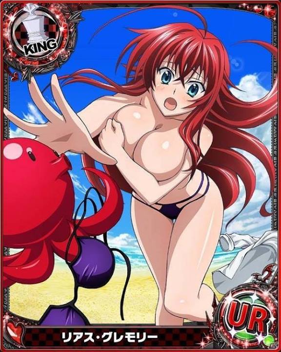 animius, bikini, blue eyes, female, female only, high school dxd, red hair, rias gremory
