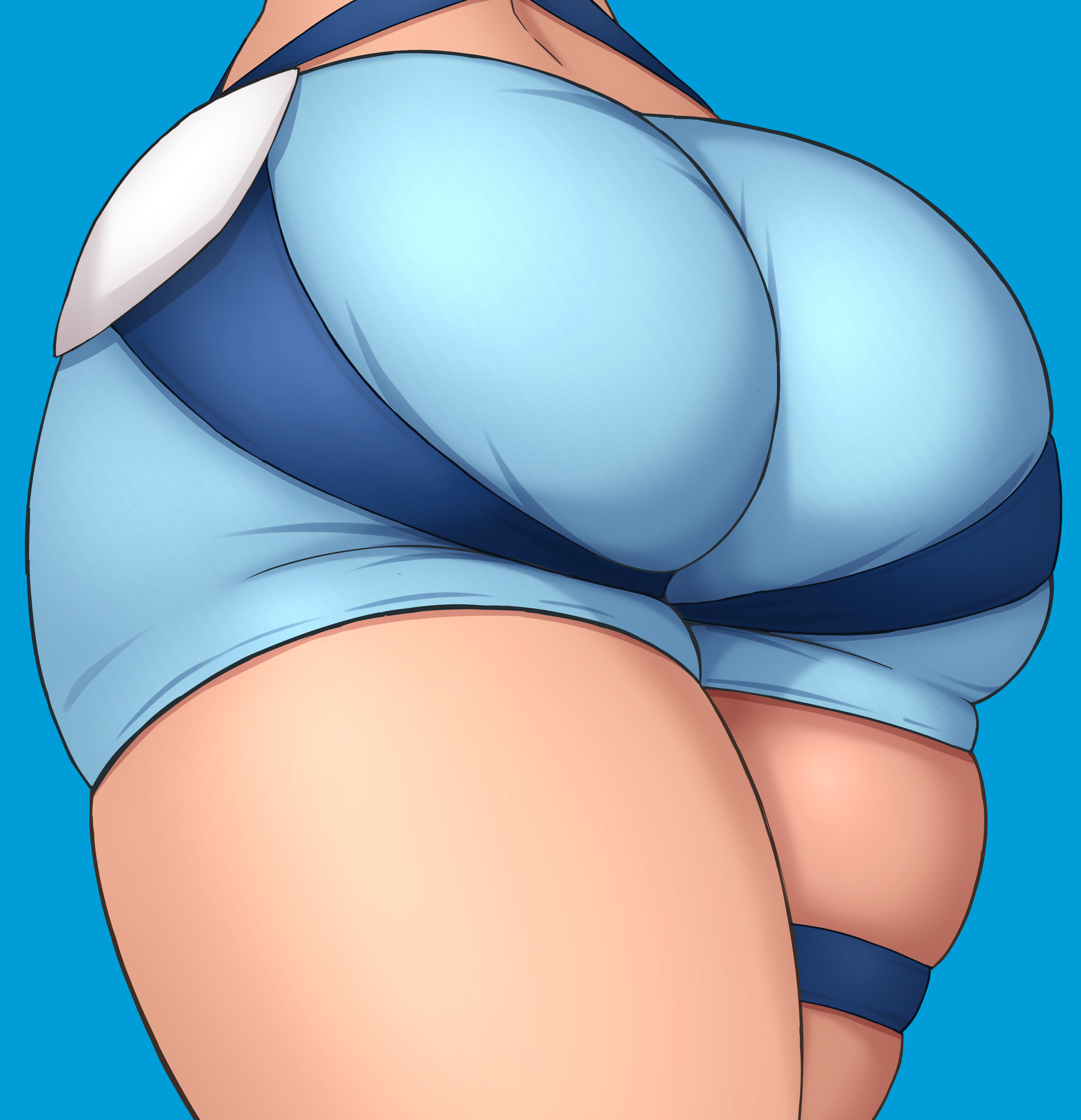 ass, ass focus, big ass, bubble butt, female, pokemon, ryuseiart, skyla (pokemon), solo female