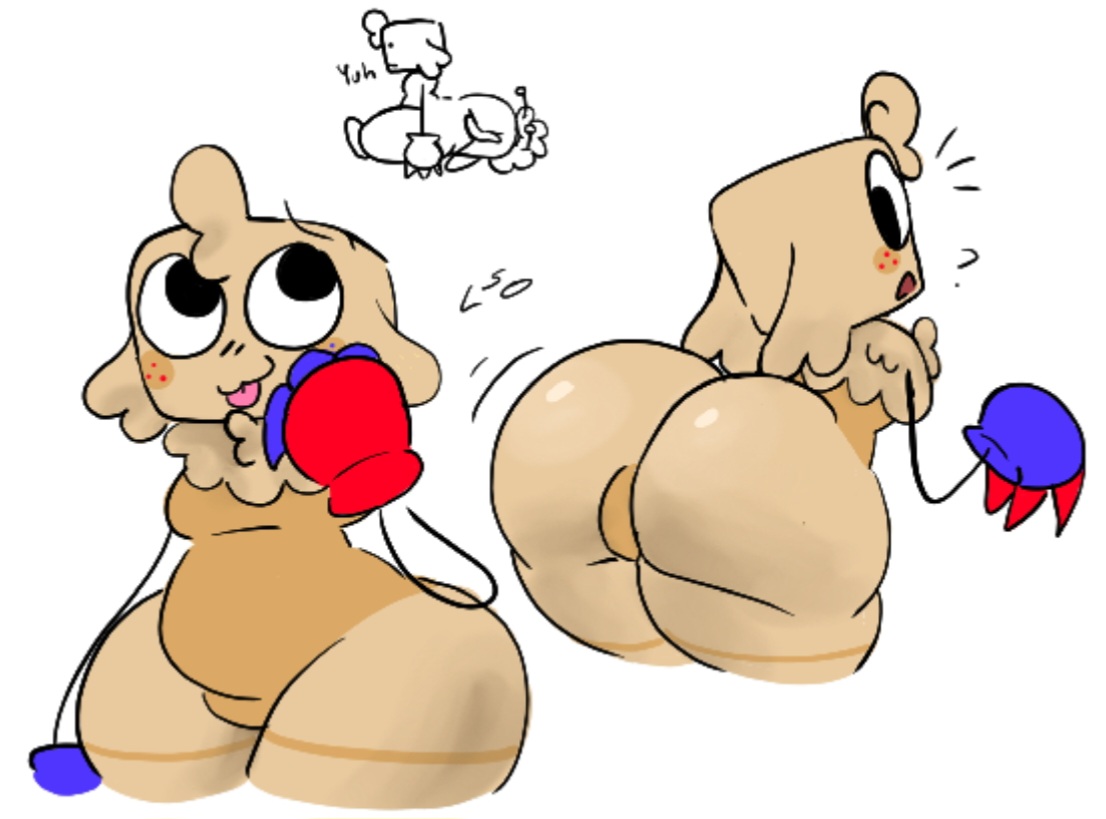 1boy, ass, back view, backsack, big ass, butt, dandy's world, goob (dandy's world), looking back, majingajin, male, male only, roblox, roblox game, solo, tagme, thick thighs, thighs