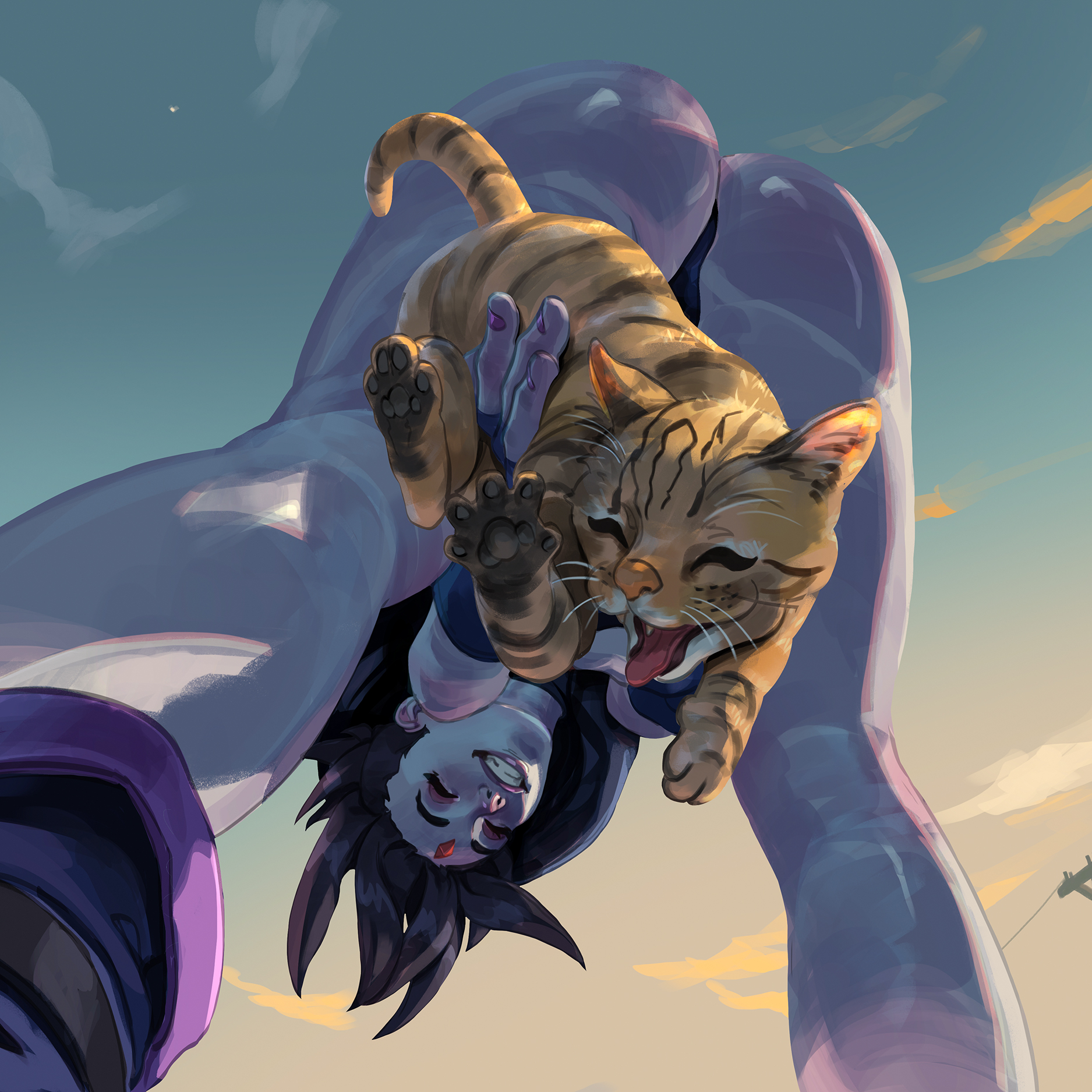 ass, dc comics, elaimart, feline, rachel roth, raven (dc), teen titans