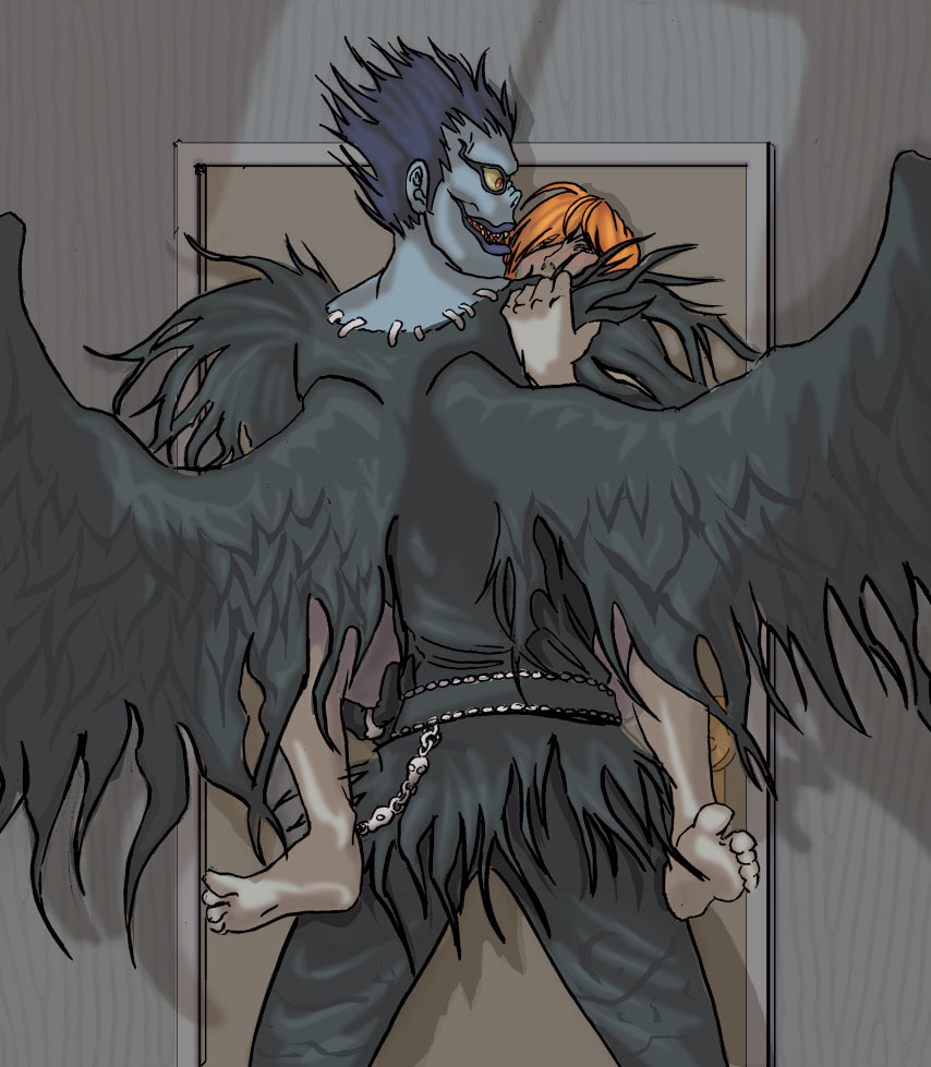 2boys artist_request death_note gay light_yagami male male/male male_only male_penetrated orange_hair ryuk tagme yaoi