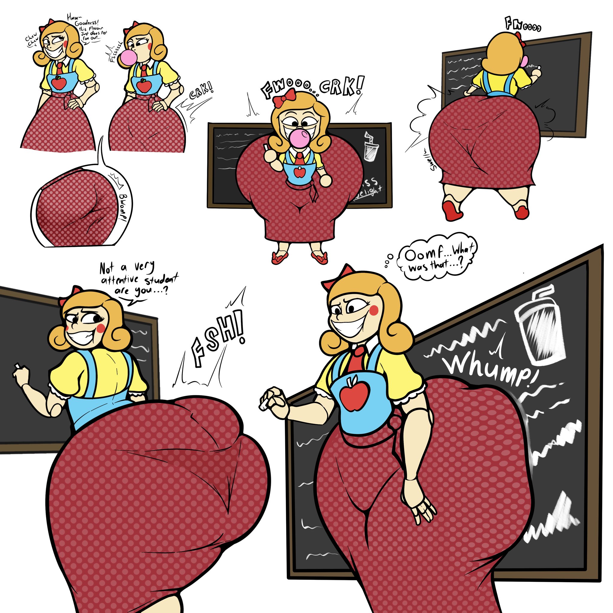 ass expansion, ass growth, bubble butt, bubble gum, expansion, miss delight, poppy playtime, thick ass, thick thighs, town of skeles