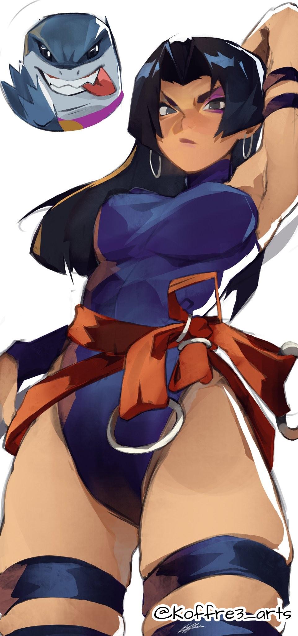 1girls, 2d, 2d (artwork), 2d artwork, adult, adult female, arm behind head, armpit, armpit crease, armpit peek, armpits, background, bare armpits, bare arms, bare hips, bare shoulders, bare skin, black hair, black-haired female, blank background, blue leotard, blue topwear, breasts, busty, busty female, busty girl, curvaceous, curvaceous body, curvaceous female, curvaceous figure, curvaceous hips, curvy, curvy body, curvy female, curvy figure, curvy hips, dark hair, digital, digital art, digital drawing, digital drawing (artwork), digital media, digital media (artwork), drawing, earrings, elbows, exposed armpits, exposed arms, exposed hips, exposed shoulders, exposed skin, female, female focus, female only, from below view, from front, front view, green eyes, green-eyed female, hairless armpits, hand behind head, inframammary fold, inguinal crease, inguinal ligament, koffre3 arts, lean figure, leotard, long hair, looking at viewer, looking down, looking down at viewer, low angle view, low-angle shot, marvel, marvel comics, marvel rivals, mature, mature female, mature woman, medium breasts, monotone background, narrow waist, one color background, plain background, portrait, posing, posing for the viewer, presenting armpit, psylocke, psylocke (sai), psylocke (sai) (vengeance), shaved armpits, skindentation, slender body, slender waist, slim female, slim waist, solid color background, solo, standing, thick thighs, thigh gap, thighband, thighs, top view, topwear, underboob, upper body, view from below, viewed from below, white background, wide hips, woman