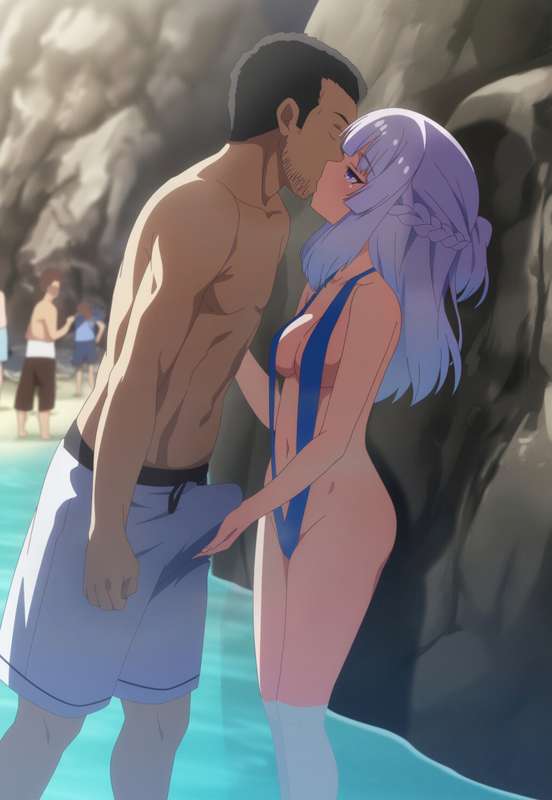 ai generated, beach, beach background, bikini, bikini top, bikini top undone, classroom of the elite, cute, cute face, girly, kissing, ntr, pink hair, pussy, pussy juice, pussy juice drip, sakayanagi arisu, sex, sex toy, sexy body, sexy pose, zzz7