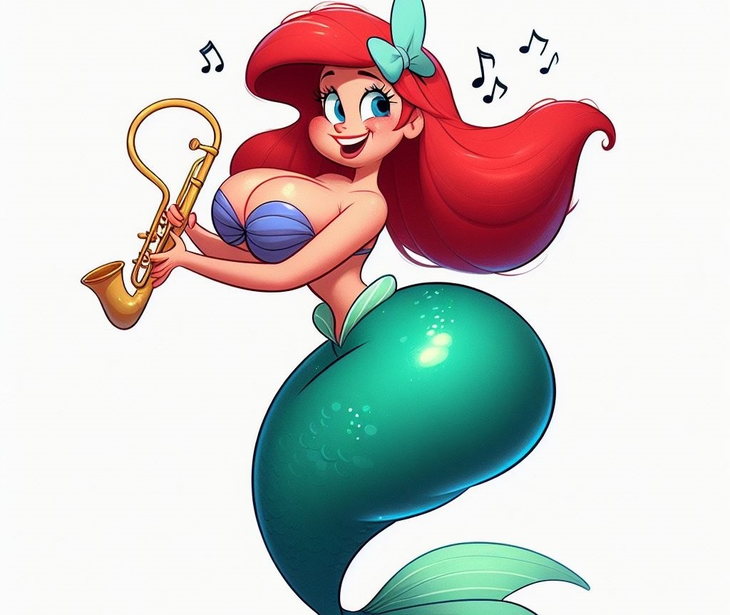 ai_generated ariel ariel_(the_little_mermaid) dall-e3 disney disney_princess huge_ass huge_breasts mermaid the_little_mermaid the_little_mermaid_(1989_film)