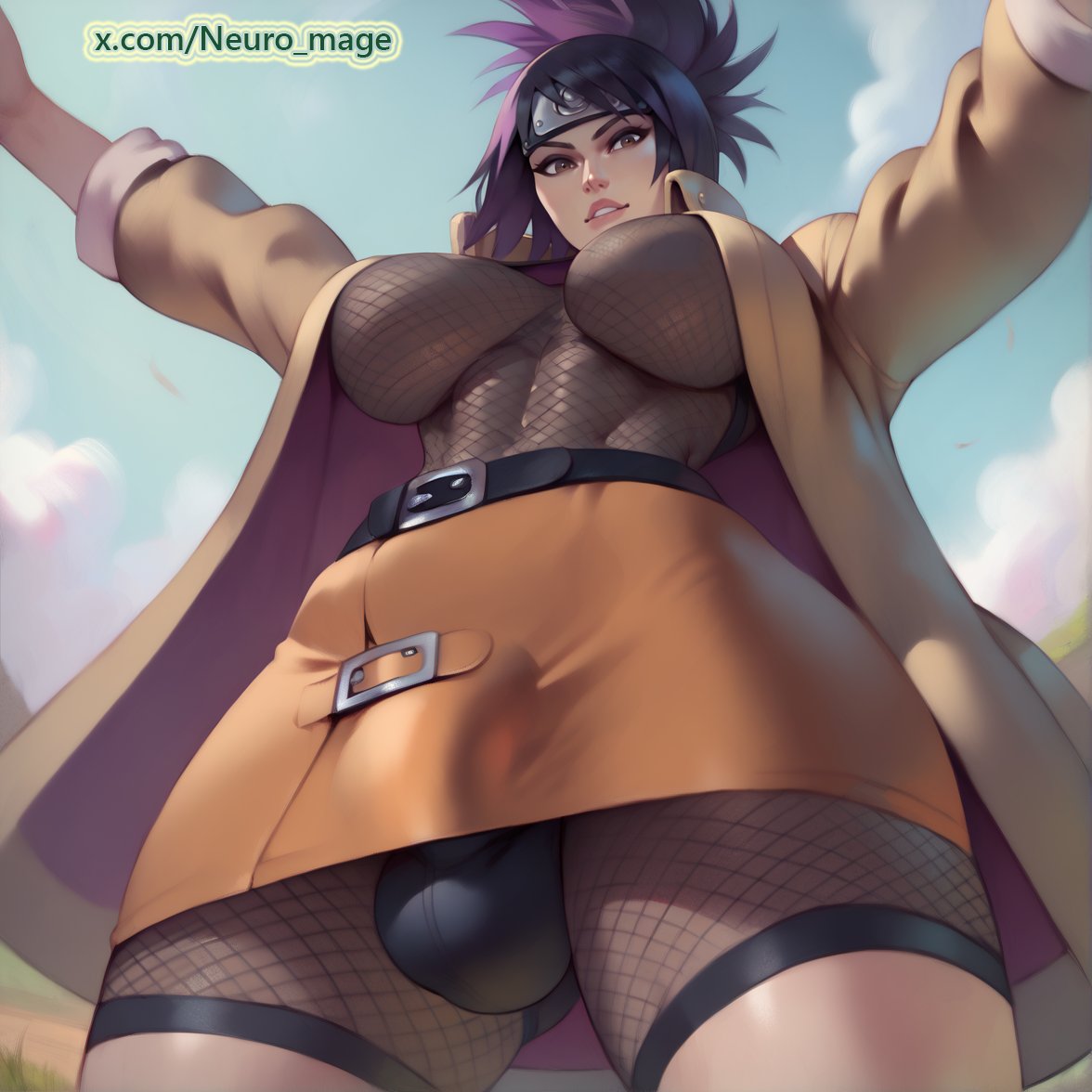 ai_generated artist_request futa_only futanari mitarashi_anko naruto solo_futa