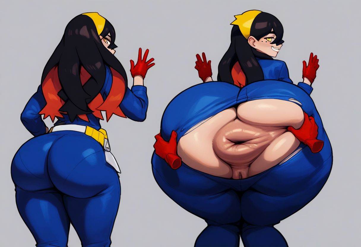 ai generated, ass, carmine (pokemon), donut anus, female, gvukub, huge ass, nintendo, pokemon, spread ass, tagme