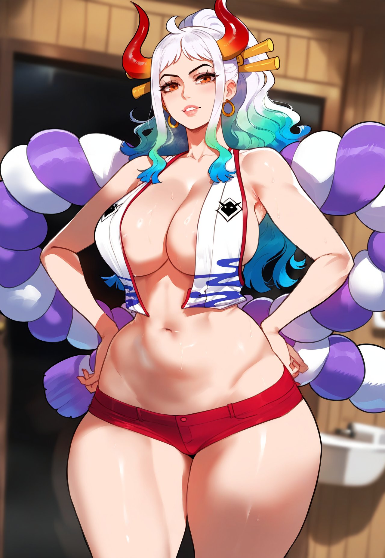ai generated, female, female only, miyuai, one piece, yamato (one piece)