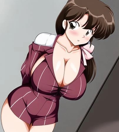 1girls artist_request bow clothing female female_only kasumi_tendo large_breasts ranma_1/2 solo tagme