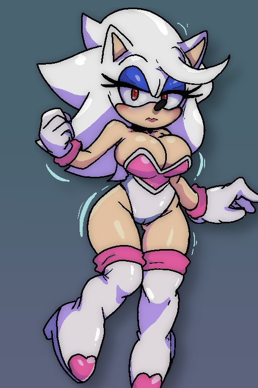 1girls boots breasts broth_nsfw genderswap_(mtf) gloves leotard red_eyes rouge_the_bat_(cosplay) rule_63 sega sonic_(series) sonic_the_hedgehog sonic_the_hedgehog_(series) super_form tagme